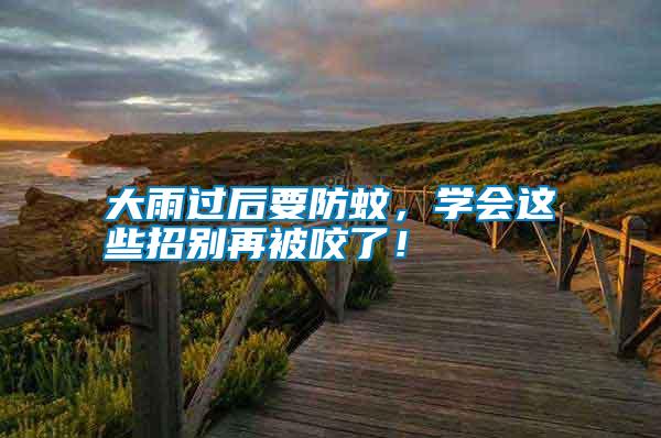 大雨過后要防蚊，學(xué)會(huì)這些招別再被咬了！