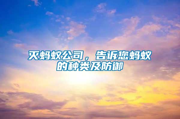 滅螞蟻公司，告訴您螞蟻的種類及防御