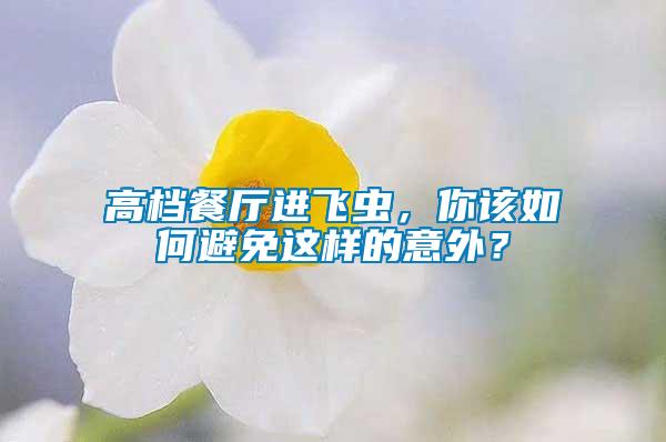 高檔餐廳進飛蟲，你該如何避免這樣的意外？