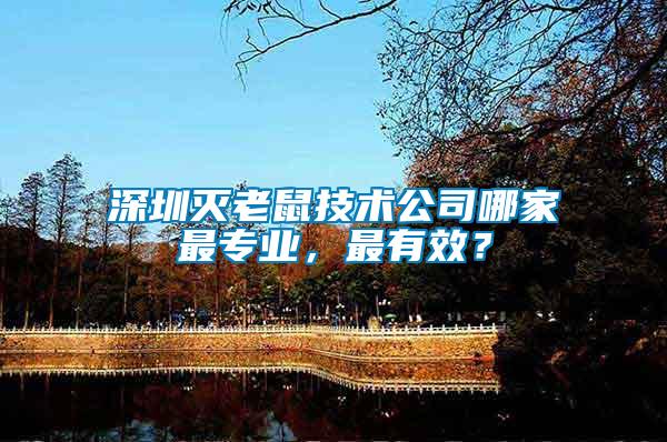 深圳滅老鼠技術(shù)公司哪家最專業(yè)，最有效？