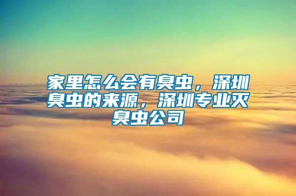 家里怎么會有臭蟲，深圳臭蟲的來源，深圳專業(yè)滅臭蟲公司