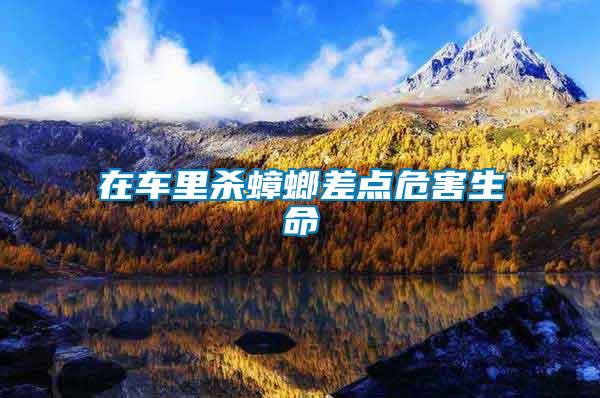 在車?yán)餁Ⅲ氩铧c(diǎn)危害生命