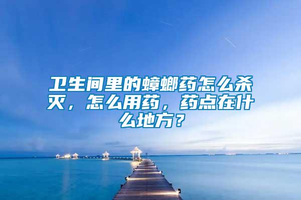衛(wèi)生間里的蟑螂藥怎么殺滅，怎么用藥，藥點(diǎn)在什么地方？