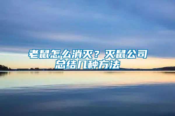 老鼠怎么消滅？滅鼠公司總結幾種方法