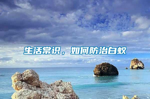 生活常識，如何防治白蟻