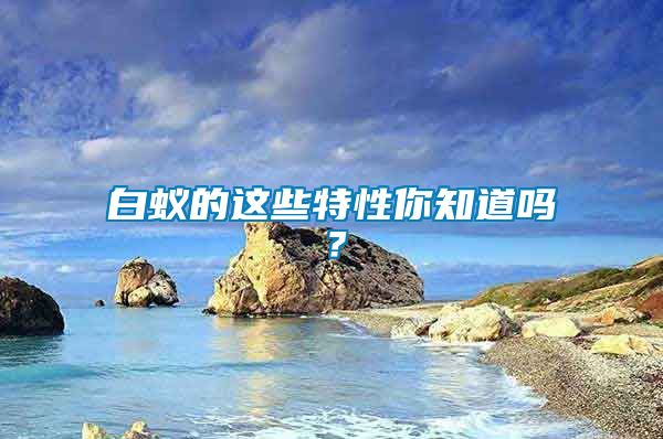 白蟻的這些特性你知道嗎？