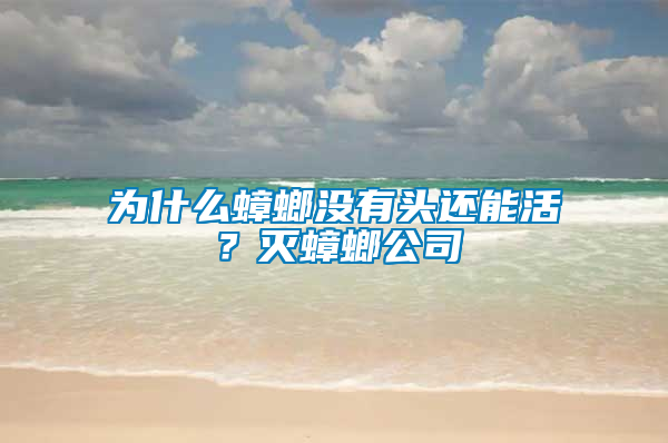 為什么蟑螂沒有頭還能活？滅蟑螂公司